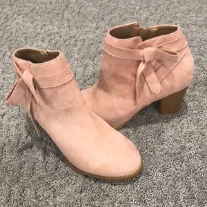 Peach Colored Booties, Size 9, New Without Box